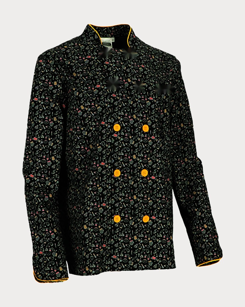 Veste de chef manches longues Montmartre, coloris impression cuisine