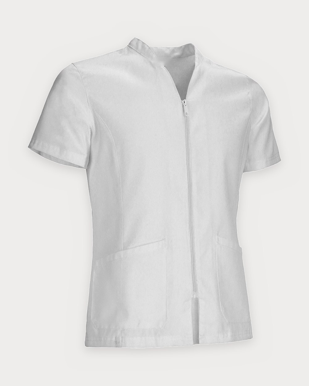 Blouse zippée Carla, coloris blanc
