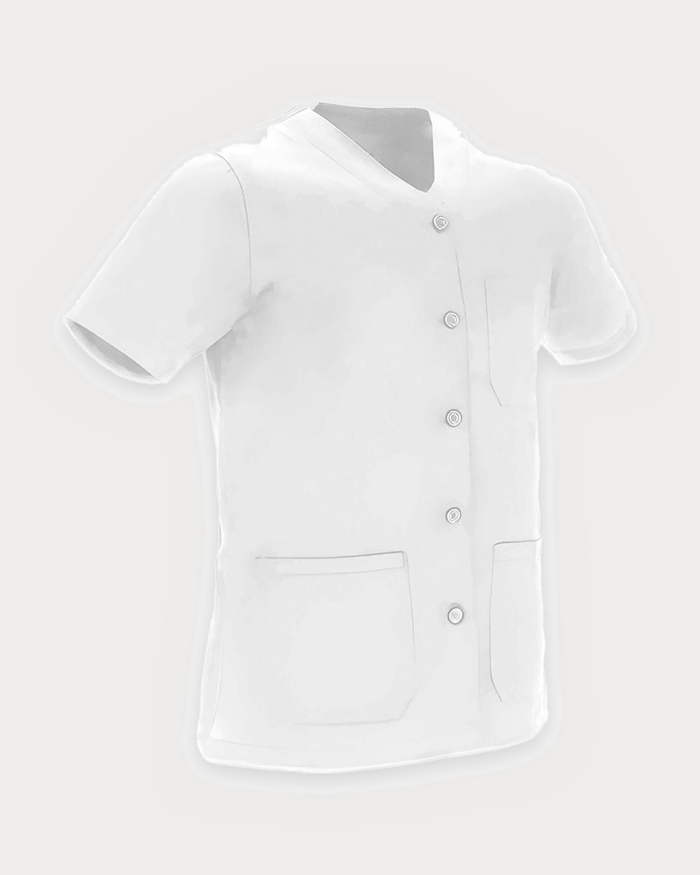 Blouse boutonnée Romane, coloris blanc