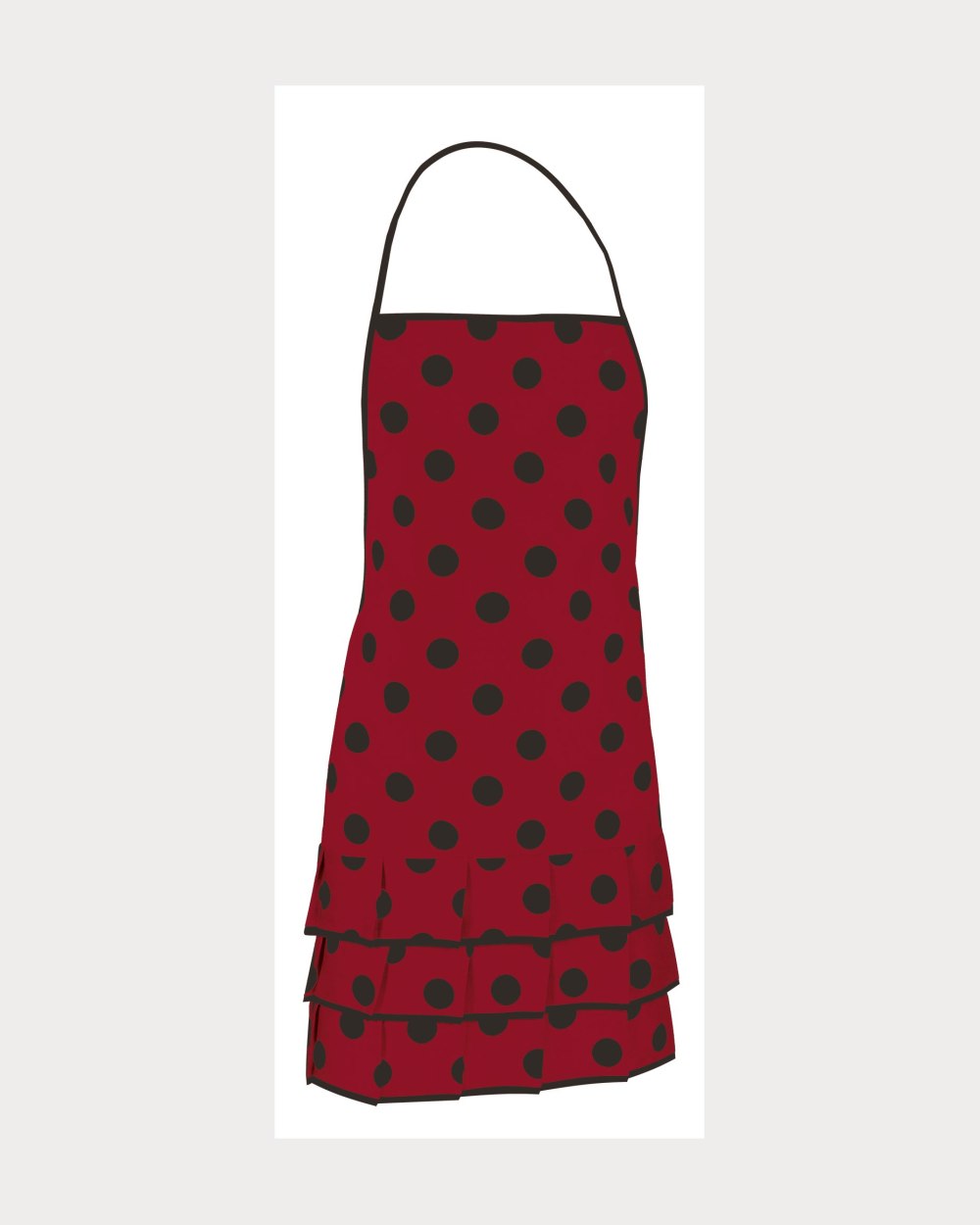 Tablier enfant Luxembourg, coloris rouge lotus-noir