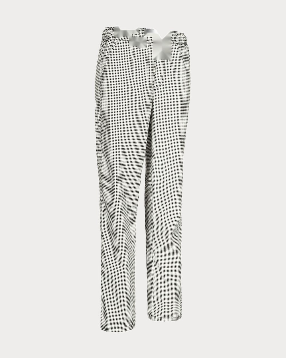 Pantalon de cuisine Oberkampf, coloris pied de poule noir blanc